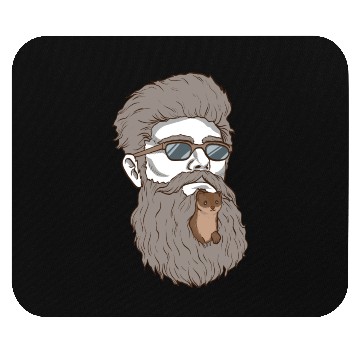 Discover Beard Weasel Funny Beard Design Mouse Pads