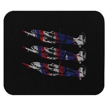 Discover Three Spitfire British Warplanes Mouse Pads