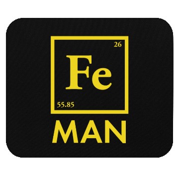 Discover funny iron man science chemistry fe Mouse Pads
