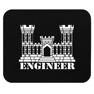 Discover US Army Engineer Branch Insignia Castle Veteran Gr Mouse Pads