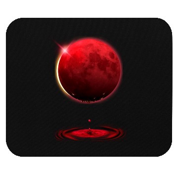 Discover Vampire werewolf blood red moon eclipse Mouse Pads