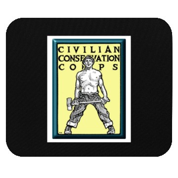 Discover Civilian Conservation Corps Mouse Pads Woodman ship 1940s CCC Gift Mouse Pads