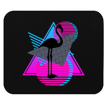 Discover vaporwave aesthetics FLAMINGO 80s retro triangle Mouse Pads