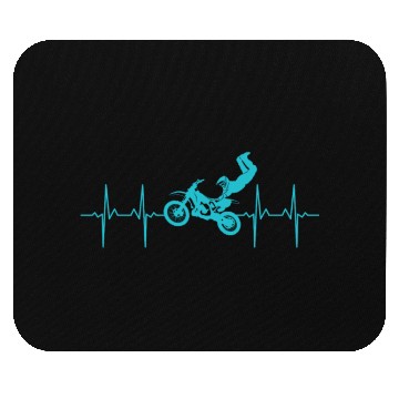 Discover Motocross Dirt Bike MX Heartbeat Mouse Pads