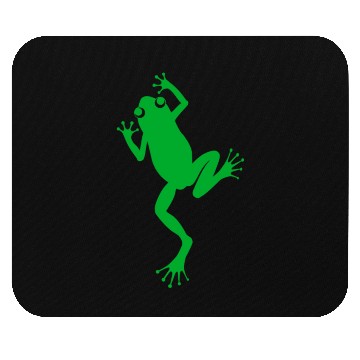 Discover frog green Mouse Pads