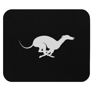 Discover Light Grey Running Greyhound X Racer Track Dog Mouse Pads