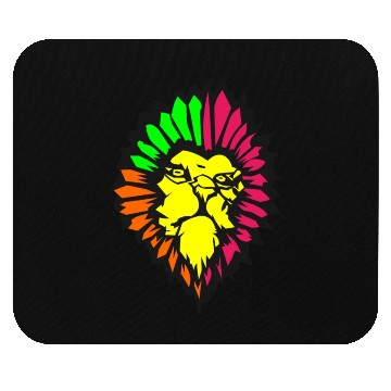 Discover neon lion Mouse Pads