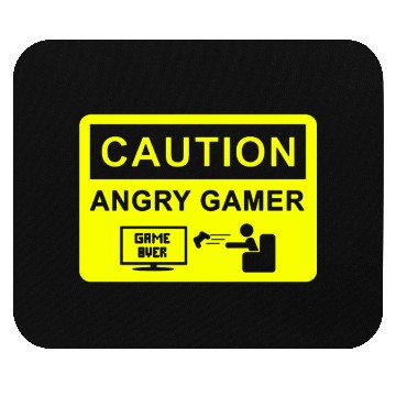 Discover CAUTION ANGRY GAMER MENS FUNNY COD BATTLEFIELD GAM Mouse Pads