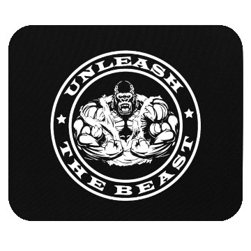 Discover Unleash the Beast Gorilla Ape Bodybuilding Gym Top Mouse Pads