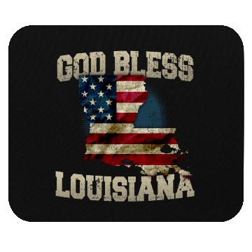 Discover God Bless Louisiana Gift Proud Strong Awesome Design Gift Mouse Pads