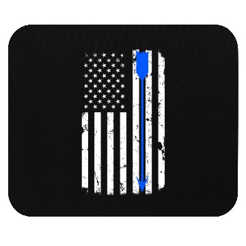 Discover Blue Archery Arrow Distressed American Flag Mouse Pads