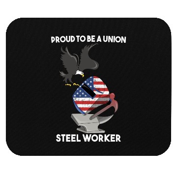 Discover UNION STEEL WORKER USA GIFT FUNNY DAD EAGLE HAMMER Mouse Pads