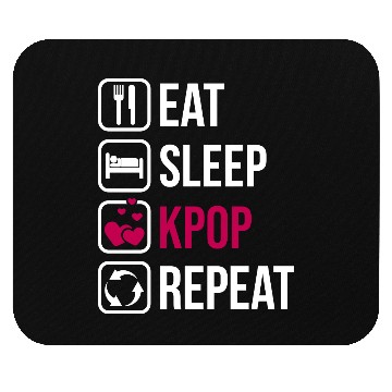 Discover Eat Sleep KPOP Repeat Mouse Pads