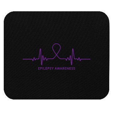 Discover Purple Epilepsy Awareness Heartbeat Mouse Pads