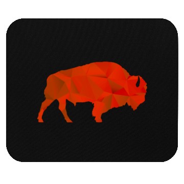 Discover Raging Buffaloes Geometric Red I Love Buffalo Mouse Pads