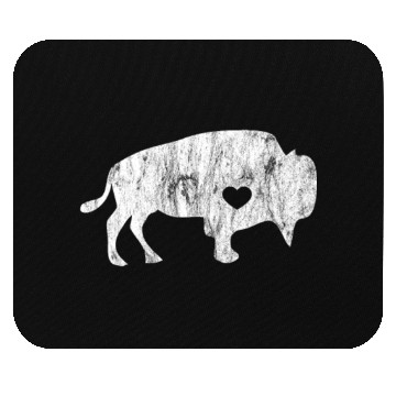 Discover White Raging Buffalo Distressed Mouse Pads I Love