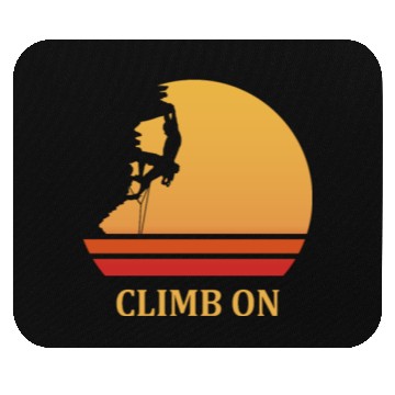 Discover climb on rock climbing Mouse Pads