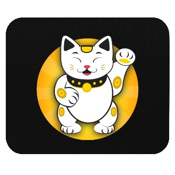 Discover Maneki Neko - Japanese Lucky Cat Mouse Pads