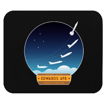 Discover Edwards Air Force Base - yellow and brown logo Mouse Pads