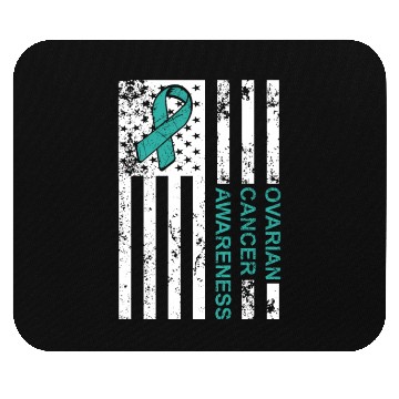 Discover USA Flag Ovarian Cancer Awareness Mouse Pads