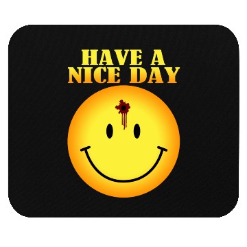 Discover smiley face bullet hole Mouse Pads