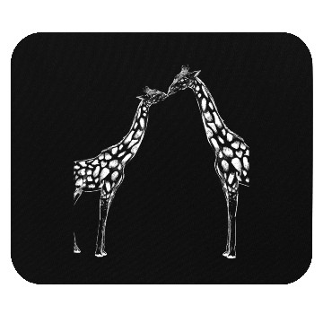 Discover Giraffe Kissing Mouse Pads