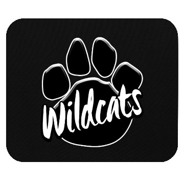 Discover Wildcats Paw Print Mascot School Pride Mouse Pads