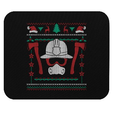 Discover Ugly Christmas Firefighter Xmas Gift & Present Mouse Pads