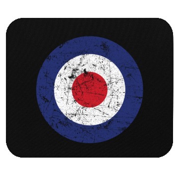 Discover Distressed Target Bullseye British RAF Roundel Mouse Pads
