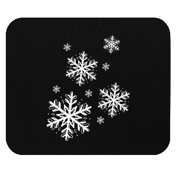 Discover Snowflakes I LOVE WINTER Mouse Pads