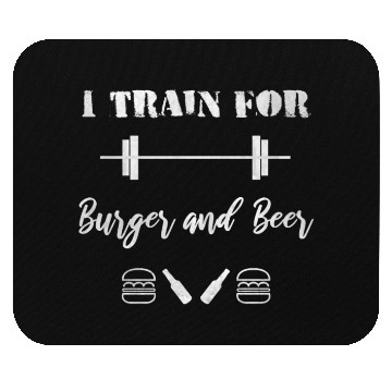 Discover I Train for Burger and Beer Mouse Pads