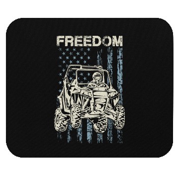 Discover UTV SxS Freedom Flag USA Mouse Pads