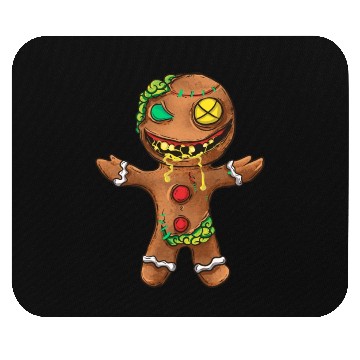 Discover Zombie Christmas Gingerbread Man Funny Holiday Mouse Pads