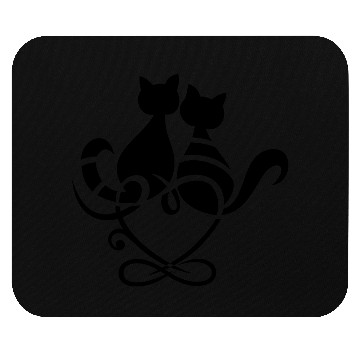 Discover Loving Cats with Heart and Infinity Symbol. Meow. Mouse Pads