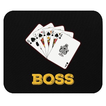 Discover Boss Jack Queen King Ace Funny Gift Mouse Pads