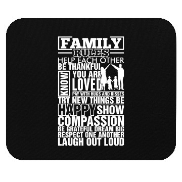 Discover Family Rules Mouse Pads