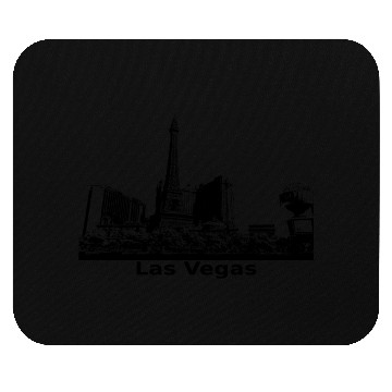 Discover Las Vegas panoramic view in black Mouse Pads