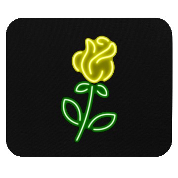 Discover Neon Rose - Yellow Mouse Pads
