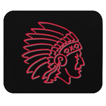 Discover Native American Indian Chief Neon Sign Mouse Pads