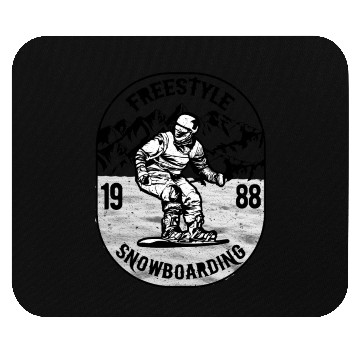 Discover Freestyle Snowboarding Graphic Design Mouse Pads