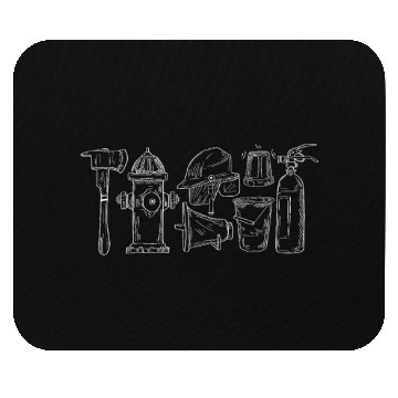 Discover Fire Fighter Fireman Funny Gift Mouse Pads