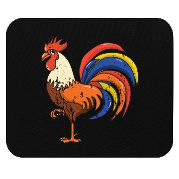 Discover Retro Vintage Grunge Style Rooster Mouse Pads