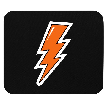 Discover Lightning Bolt, orange lightning, electric Mouse Pads