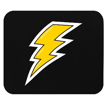 Discover Yellow Lightening, cartoon lightening bolt, bolt Mouse Pads