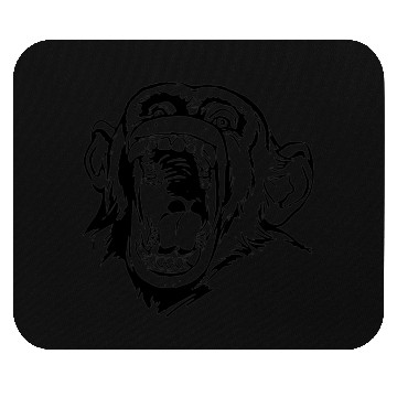 Discover Angry monkey face Mouse Pads