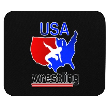 Discover USA Wrestling Tees Mouse Pads