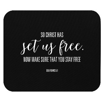 Discover Christ Has Set Us Free, Christian, Bible Mouse Pads