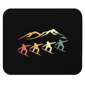 Discover Snowboard Snowboarding Snowboarder Retro Gift Mouse Pads