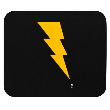 Discover Lightning Bolt - Black Mouse Pads