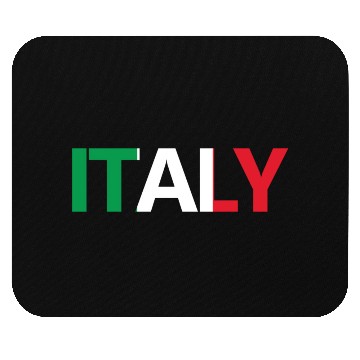 Discover ITALY with the italian flag in the background Mouse Pads